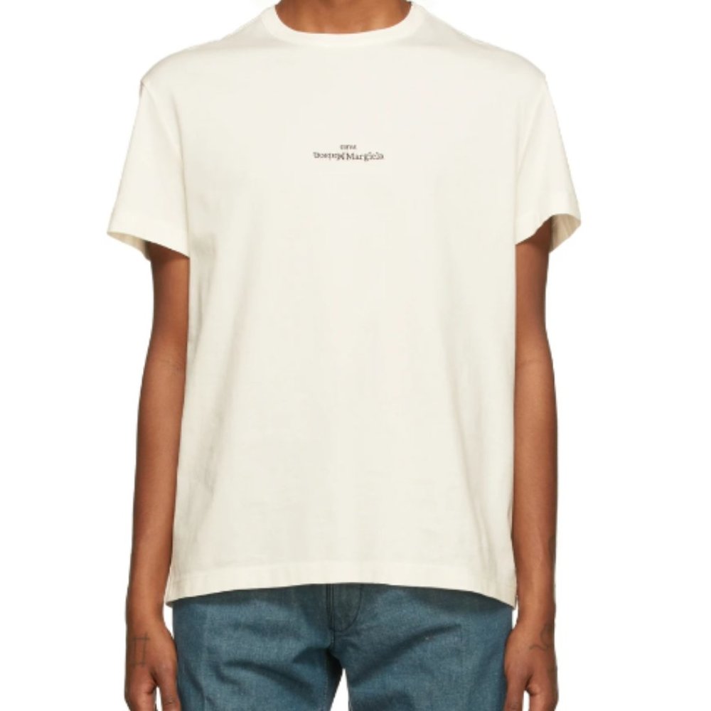 MAISON MARGIELA Off-White Distorted Logo T-Shirt